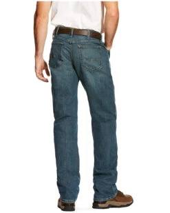 Ariat Men's M4 Rebar Distressed Low Rise Relaxed Bootcut Work Jeans -Western Cowboy Equipment Store 010J17 7030 P2