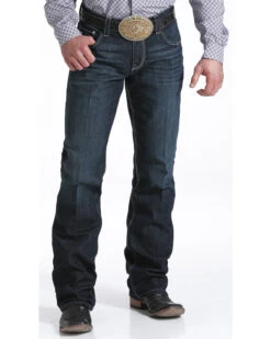 Cinch Men's Carter 2.4 Dark Wash Mid Rise Relaxed Bootcut Performance Jeans -Western Cowboy Equipment Store 010K52 88 P2
