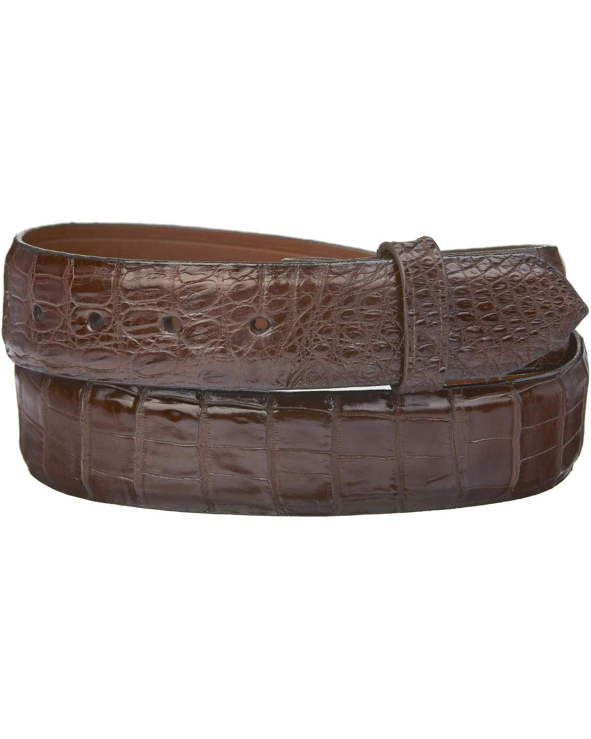 Lucchese Men's Sienna Caiman Ultra Belly Leather Belt 2 Lucchese Men's Sienna Caiman Ultra Belly Leather Belt - Image 2