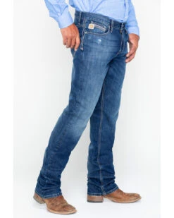 Cinch Men's Ian Dark Stonewash Slim Fit Boot Cut Jeans -Western Cowboy Equipment Store 2000240164 402 P4