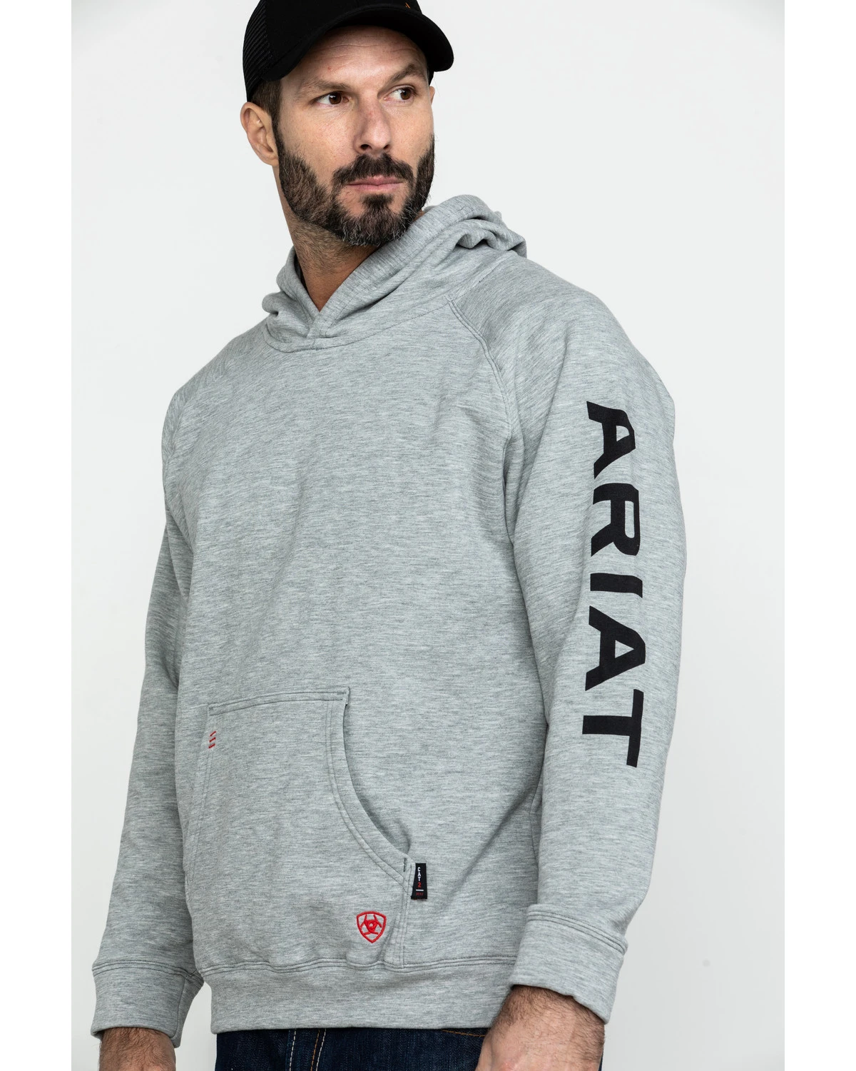 Ariat Men's FR Primo Fleece Logo Hooded Work Sweatshirt - Tall 1 Ariat Men's FR Primo Fleece Logo Hooded Work Sweatshirt - Tall