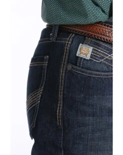 Cinch Men's Ian Med Rinse Slim Bootcut Jeans -Western Cowboy Equipment Store 2000283585 402 P4