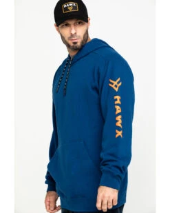 Hawx® Men's Logo Sleeve Performance Fleece Hooded Work Sweatshirt - Big & Tall -Western Cowboy Equipment Store 2000284117 400 P3