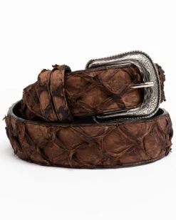Cody James Men's Brown Pirarucu Exotic Belt