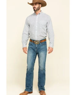 Cody James Men's Hawken Medium Wash Crosshatch Stretch Slim Bootcut Jeans -Western Cowboy Equipment Store 2000295742 400 P6