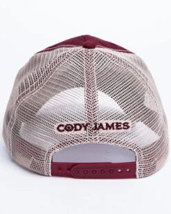 Cody James Men's Burgundy America Free Patch Mesh Ball Cap -Western Cowboy Equipment Store 2000296730 640 P5