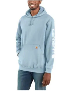 Carhartt Men's Loose Fit Midweight Logo Sleeve Graphic Hooded Sweatshirt - Big & Tall