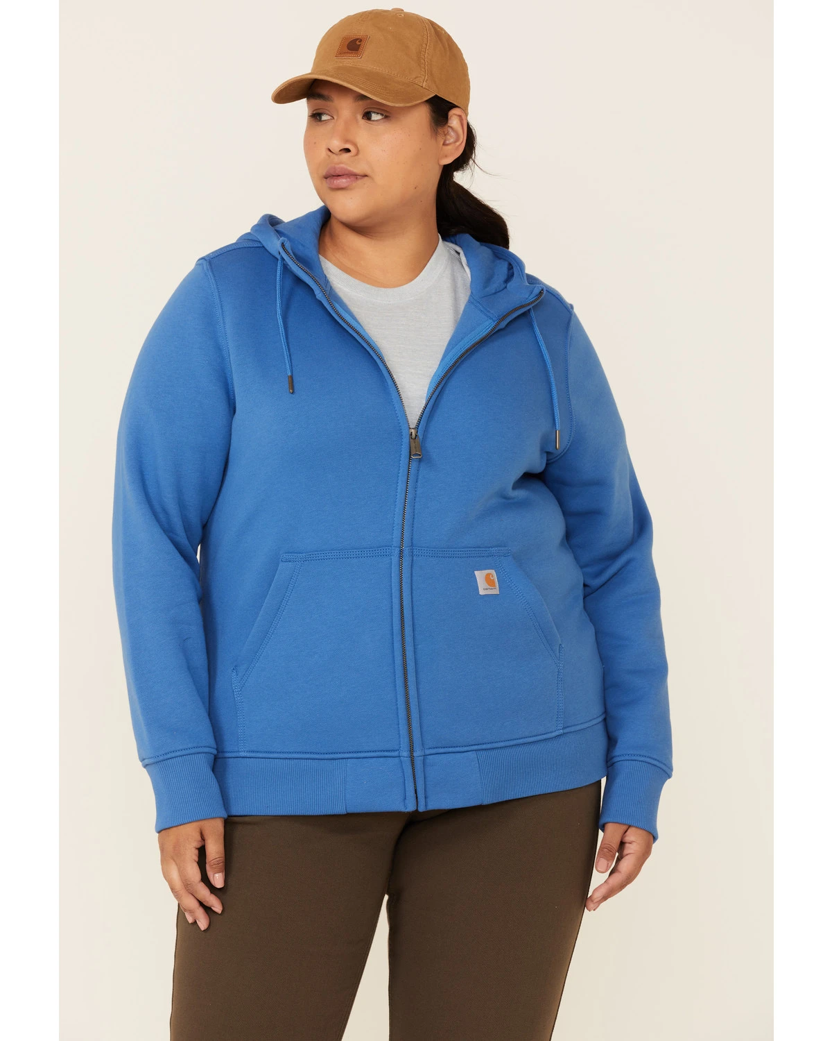 Carhartt Women's Clarksburg Zip-Front Hooded Work Sweatshirt - Plus 1 Carhartt Women's Clarksburg Zip-Front Hooded Work Sweatshirt - Plus