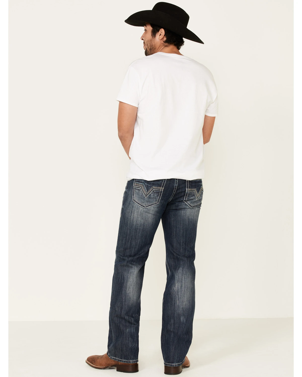 Rock & Roll Denim Men's Dark Double Barrel Relaxed Straight Leg Jeans 2 Rock & Roll Denim Men's Dark Double Barrel Relaxed Straight Leg Jeans - Image 2