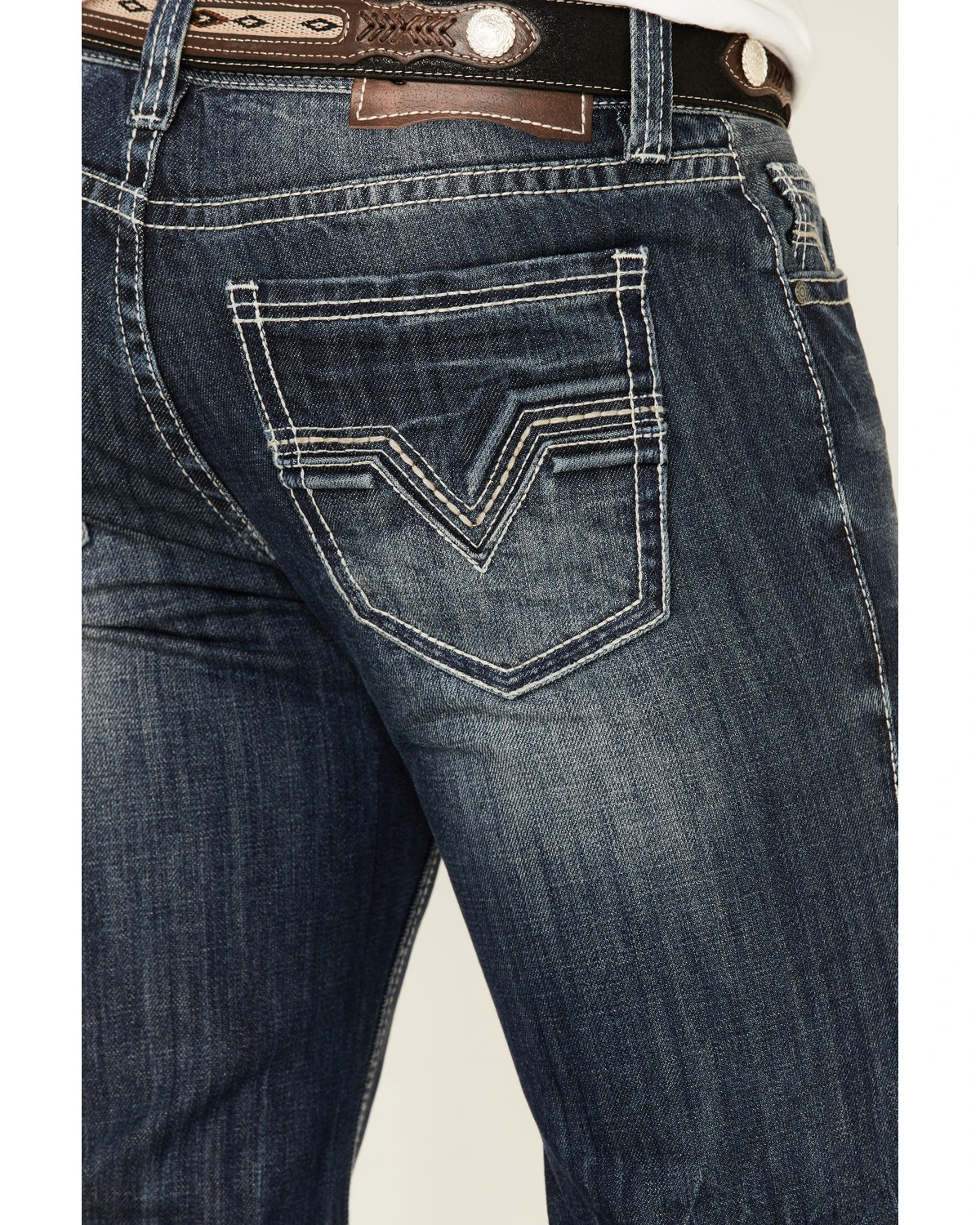 Rock & Roll Denim Men's Dark Double Barrel Relaxed Straight Leg Jeans 4 Rock & Roll Denim Men's Dark Double Barrel Relaxed Straight Leg Jeans - Image 4