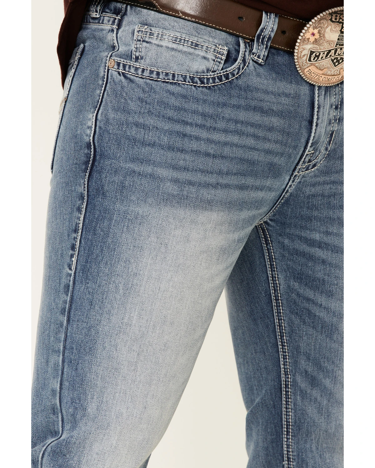 Rock & Roll Denim Men's Light Vintage Revolver Stretch Slim Straight Jeans 4 Rock & Roll Denim Men's Light Vintage Revolver Stretch Slim Straight Jeans - Image 4