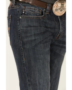 Rock & Roll Denim Men's Dark Vintage Double Barrel Stretch Relaxed Straight Jeans 8 Rock & Roll Denim Men's Dark Vintage Double Barrel Stretch Relaxed Straight Jeans -Western Cowboy Equipment Store 2000334315 400 P4