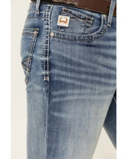 Cinch Men's Ian Medium Stonewash Performance Slim Bootcut Jeans -Western Cowboy Equipment Store 2000334656 402 P3