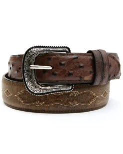 Cody James Men's Full-Quill Ostrich Embroidered Western Belt