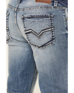 Moonshine Spirit Men's Grant Medium Wash Stretch Slim Straight Jeans -Western Cowboy Equipment Store 2000342634 400 P3