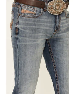 Cody James Core Men's Silver Spur Medium Wash Performance Stretch Slim Bootcut Jeans -Western Cowboy Equipment Store 2000342679 400 P4
