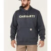 Carhartt Men's Loose Fit Midweight Logo Hooded Work Sweatshirt