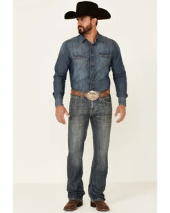 Rock & Roll Denim Men's Pistol Dark Vintage Wash Regular Straight Jeans -Western Cowboy Equipment Store 2000345012 400 P3