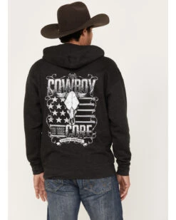 Cowboy Hardware Men's Gray To The Core Graphic Hooded Sweatshirt -Western Cowboy Equipment Store 2000346628 020 P4
