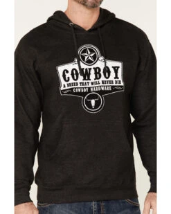 Cowboy Hardware Men's Gray Cowboy Breed Graphic Hooded Sweatshirt -Western Cowboy Equipment Store 2000346639 020 P3