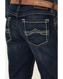 Ariat Men's M4 Barstow Denali Dark Wash Stretch Relaxed Straight Jeans -Western Cowboy Equipment Store 2000348040 400 P4