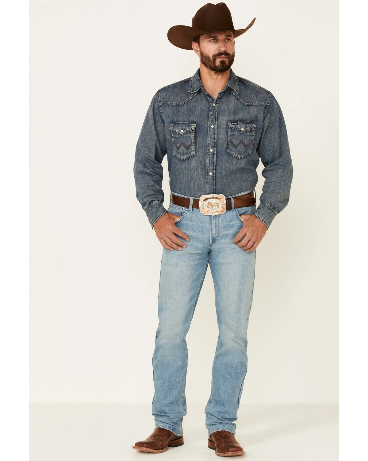 Wrangler 20X Men's Beech Light Wash Stretch Slim Straight Jeans 1 Wrangler 20X Men's Beech Light Wash Stretch Slim Straight Jeans