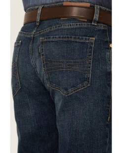 Rock & Roll Denim Men's Hooey Dark Vintage Double Barrel Relaxed Stackable Bootcut Jeans -Western Cowboy Equipment Store 2000351105 400 P3