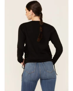 Shyanne Women's Namaste Yall Side Lacing Long Sleeve Graphic Sweatshirt -Western Cowboy Equipment Store 2000351336 001 P3