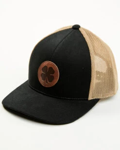 Black Clover Men's Leatherman Circle Logo Mesh Back Trucker Cap