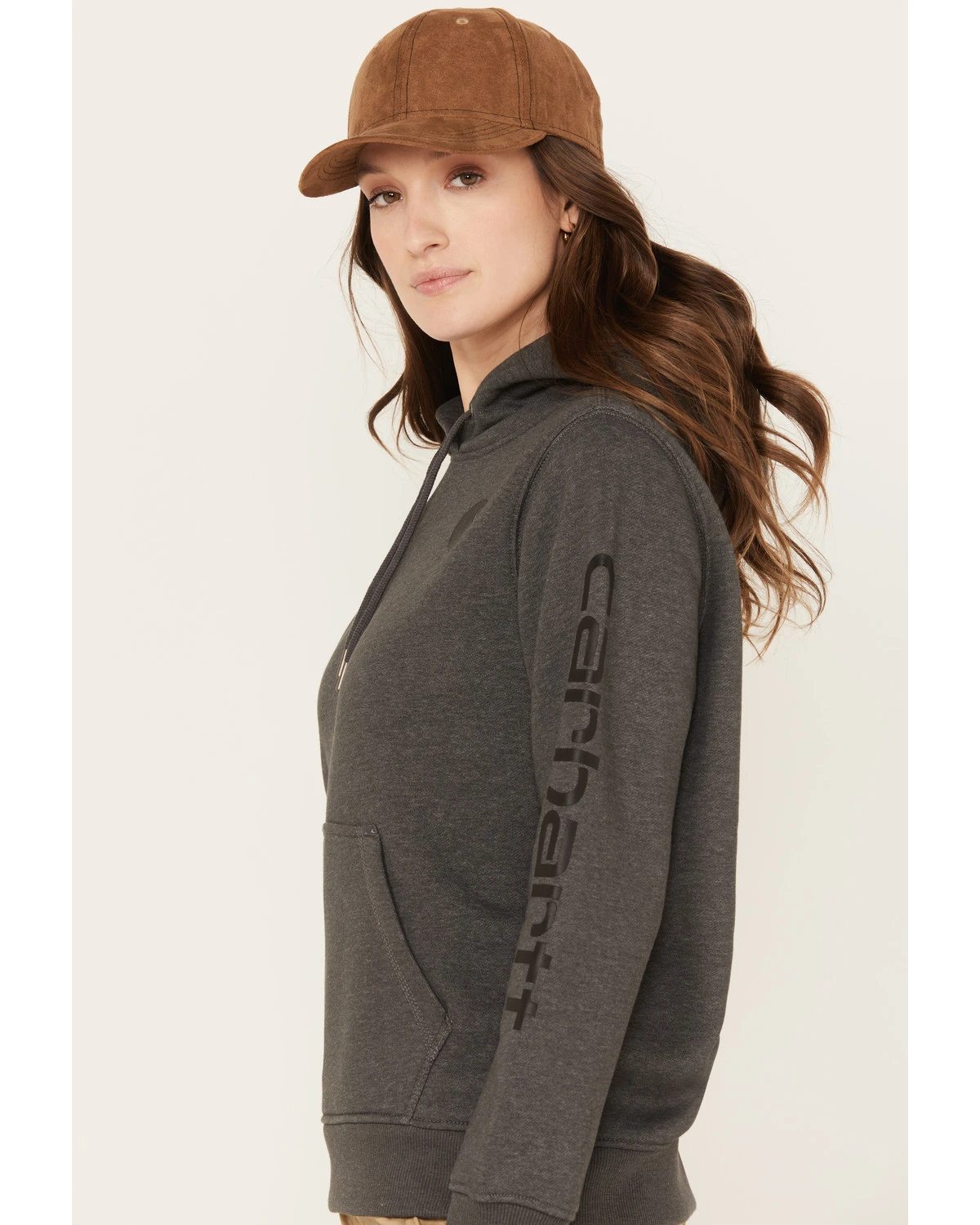 Carhartt Women's Clarksburg Graphic Sleeve Pullover Sweatshirt Hoodie 2 Carhartt Women's Clarksburg Graphic Sleeve Pullover Sweatshirt Hoodie - Image 2