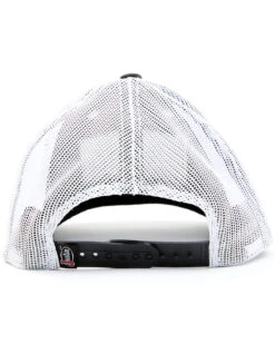 Justin Men's Black Thin Line Embroidered Flag Mesh-Back Ball Cap -Western Cowboy Equipment Store 2000353915 001 P3