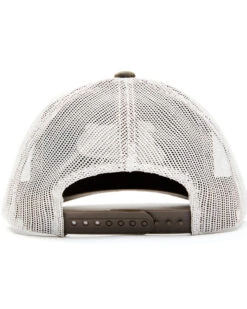 Justin Men's Brown Oilskin Embroidered Logo Mesh-Back Ball Cap -Western Cowboy Equipment Store 2000353919 200 P3