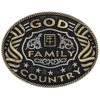 Montana Silversmiths Men's God, Family, Country Belt Buckle