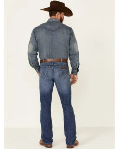 Wrangler Retro Men's Nightsky Medium Wash Stretch Slim Bootcut Jeans - Long -Western Cowboy Equipment Store 2000358072 400 P3