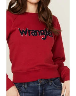 Wrangler Women's Chenille Logo Cropped Sweatshirt -Western Cowboy Equipment Store 2000358085 600 P3