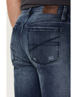 Brothers & Sons Men's Wilderness Distressed Stretch Regular Straight Jeans -Western Cowboy Equipment Store 2000359573 415 P4