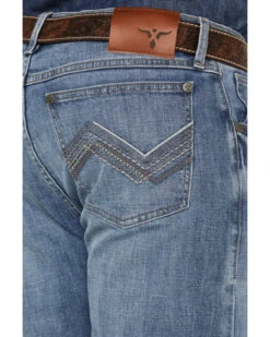 Wrangler 20X Men's Mist Light Wash Stretch Slim Bootcut Jeans - Long 7 Wrangler 20X Men's Mist Light Wash Stretch Slim Bootcut Jeans - Long -Western Cowboy Equipment Store 2000359711 412 P4