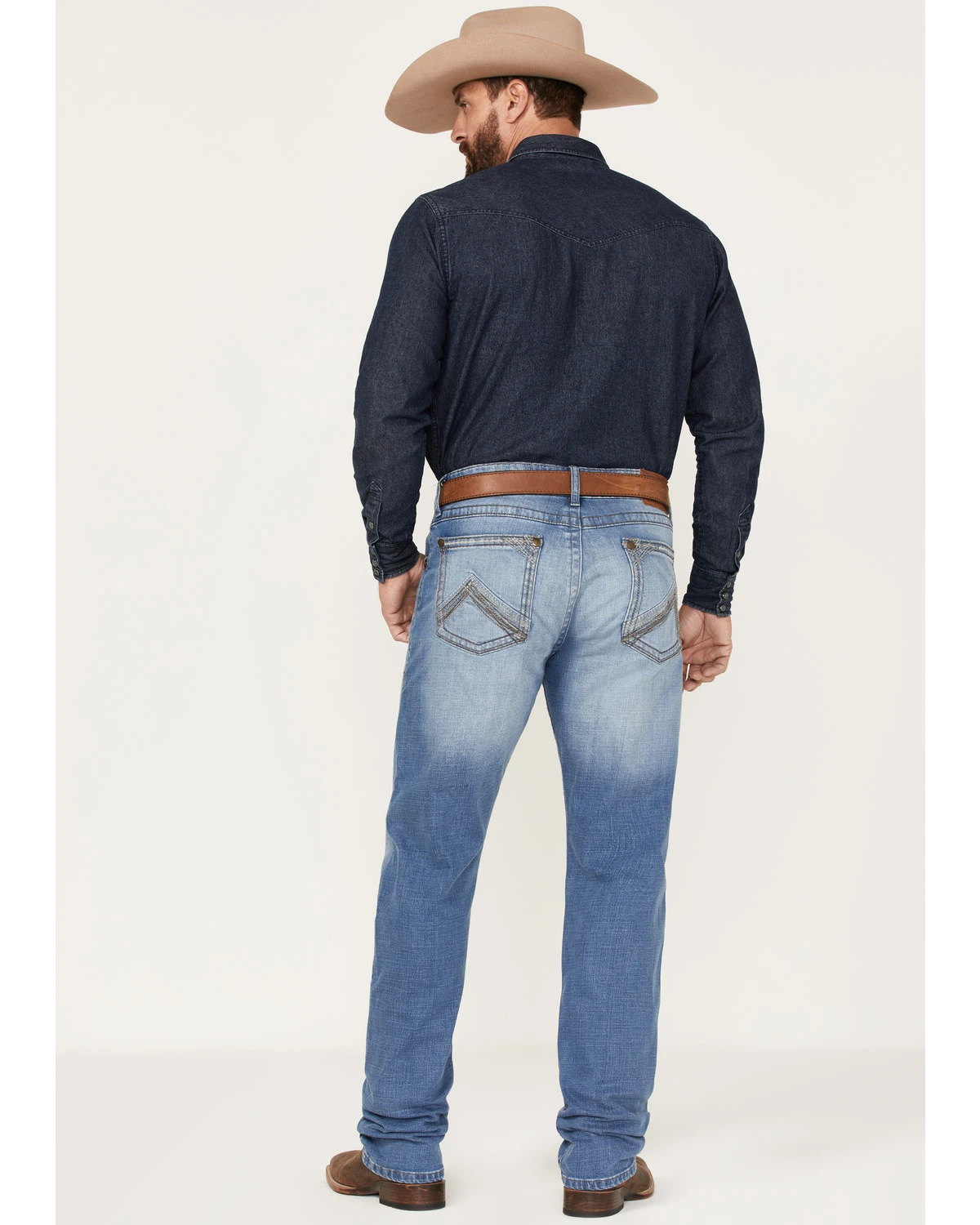 Rock 47 By Wrangler Men's Barlow Light Wash Slim Straight Jeans 3 Rock 47 By Wrangler Men's Barlow Light Wash Slim Straight Jeans - Image 3