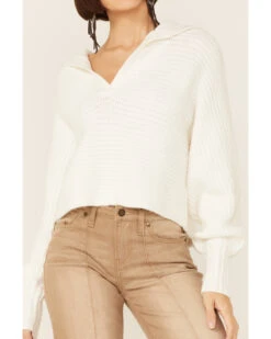 Revel Women's Sierra Collar Knit Long Sleeve Pullover Sweatshirt -Western Cowboy Equipment Store 2000360280 100 P3