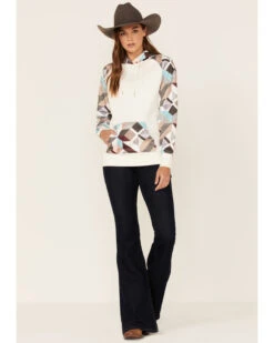 Hooey Women's Modern Colorblock Geo Print Pullover Hooded Sweater 7 Hooey Women's Modern Colorblock Geo Print Pullover Hooded Sweater -Western Cowboy Equipment Store 2000360944 110 P4