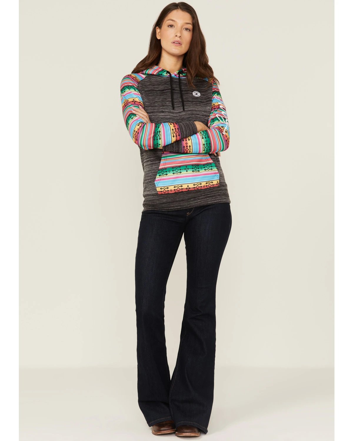 Hooey Women's Saldo Southwestern Space Dye Hoodie 2 Hooey Women's Saldo Southwestern Space Dye Hoodie - Image 2