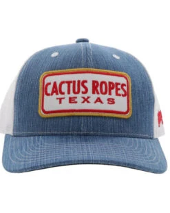 Hooey Kids' Denim Cactus Ropes Patch Mesh Back Trucker Cap -Western Cowboy Equipment Store 2000361551 402 P3