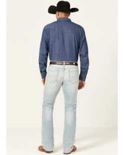 Cinch Men's Ian Light Stonewash Performance Stretch Slim Bootcut Jeans -Western Cowboy Equipment Store 2000362747 402 P3