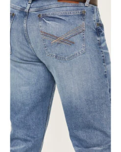 20X Wrangler Men's Mexia Light Wash Vintage Bootcut Stretch Denim Jeans -Western Cowboy Equipment Store 2000365074 412 P4
