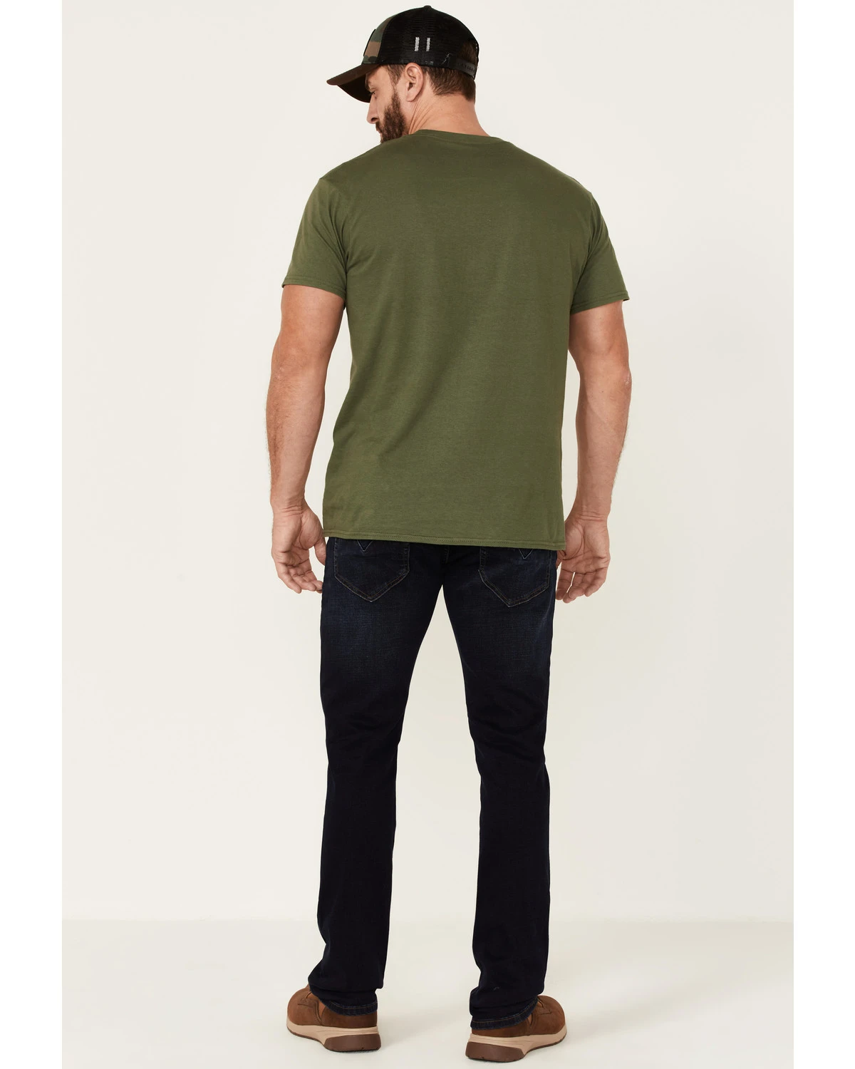 Howitzer Men's Cortez Patriot Dark Wash Stretch Straight Jeans 3 Howitzer Men's Cortez Patriot Dark Wash Stretch Straight Jeans - Image 3