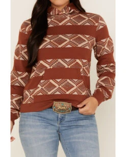 RANK 45 Women's Southwestern Striped Hoodie -Western Cowboy Equipment Store 2000365663 220 P3