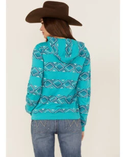 RANK 45 Women's Southwestern Stripe Pullover Sweatshirt Hoodie -Western Cowboy Equipment Store 2000365666 440 P4