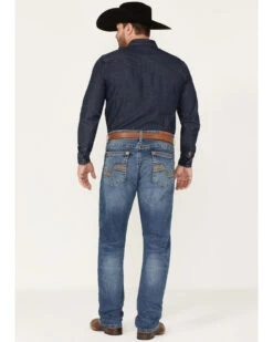 Rock 47 By Wrangler Men's Ash Medium Wash Stretch Slim Straight Jeans -Western Cowboy Equipment Store 2000366716 414 P3