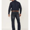 Rock & Roll Denim Men's Hooey Dark Wash Double Barrel Reflex Stackable Bootcut Jeans