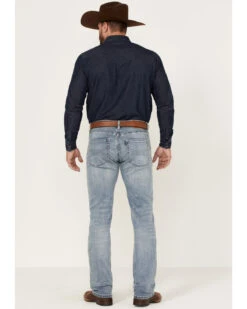 Rock & Roll Denim Men's Hooey Light Vintage Wash Revolver Stretch Slim Straight Jeans